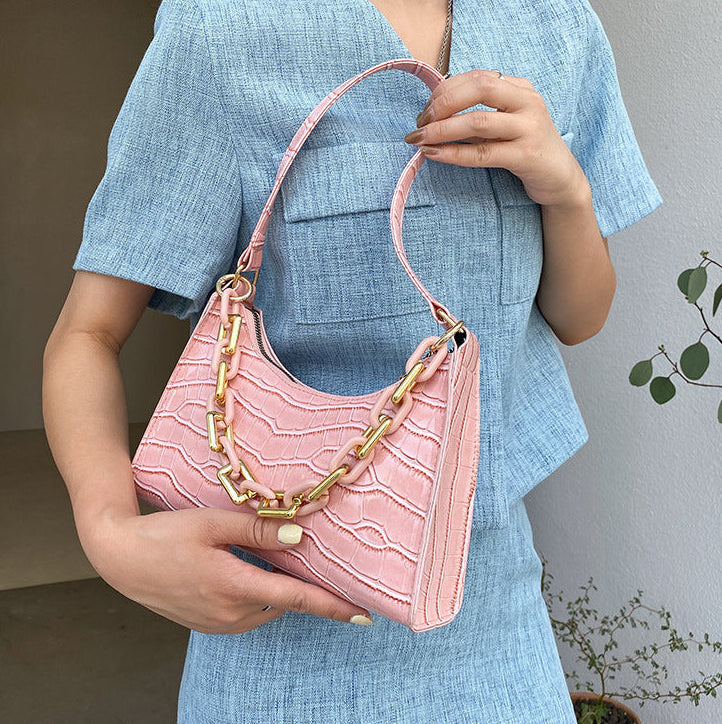 The "Radiant Rosa" Diamond-Handle Luxury Bucket Bag Feminé Luxé