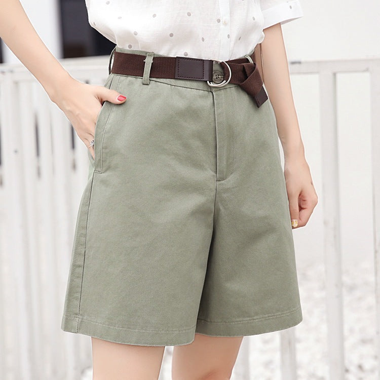 High-Waist Straight Leg Tailored Bermuda Shorts Feminé Luxé
