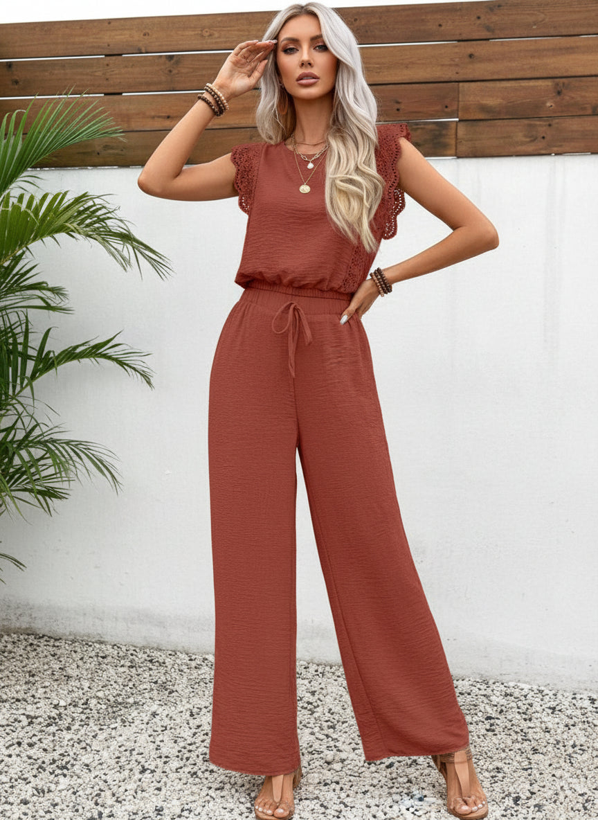 Minimalist Perfection: Textured Sleeveless Top & Drape Trouser Co-ord Set Feminé Luxé