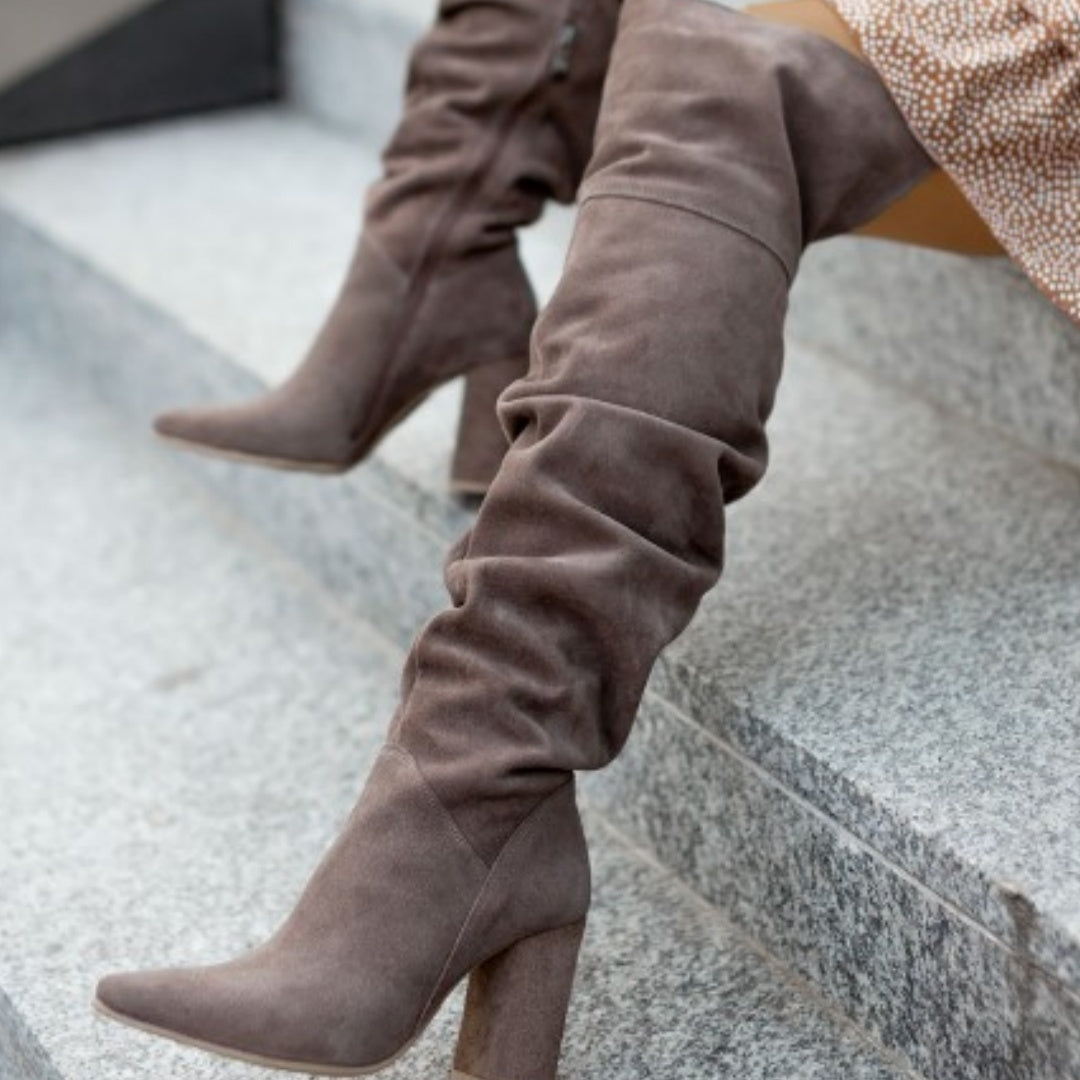 The 'Couture' Knitted Over-the-Knee High Heel Boot Feminé Luxé