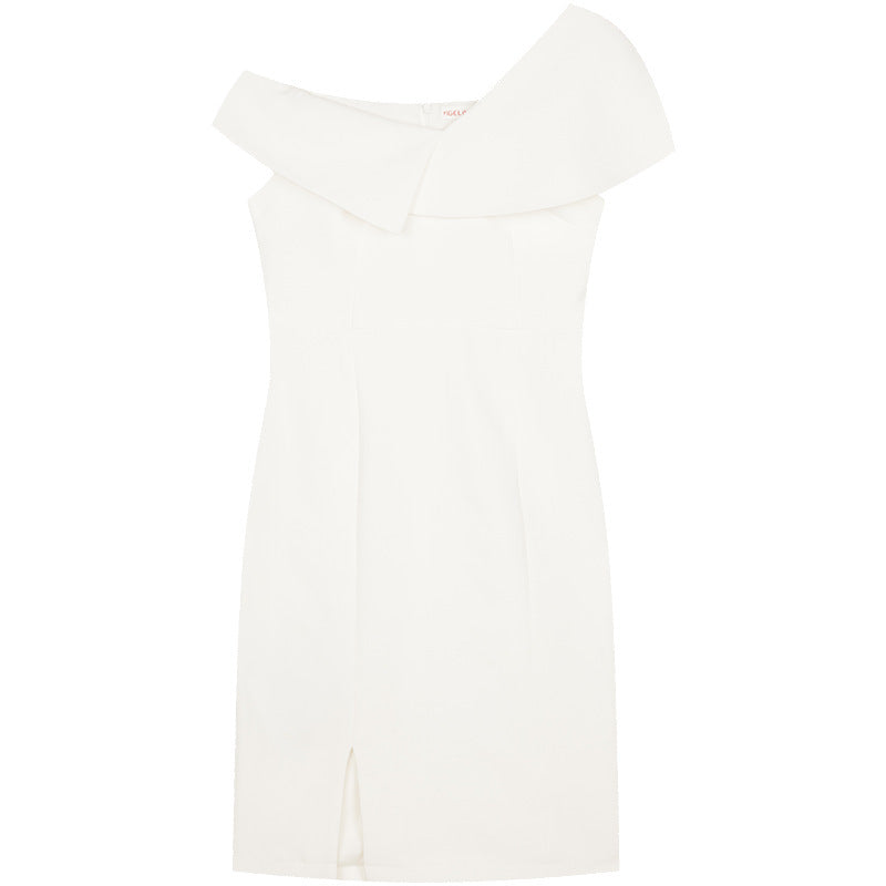 Chic Off-Shoulder Ruffle Mini Dress - Modern Bridal Shower & Cocktail Attire Feminé Luxé