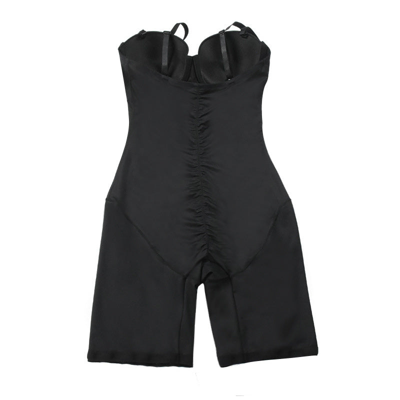 Simple Seamless Mid-Thigh Shapewear Bodysuit with Built-in Bra Feminé Luxé