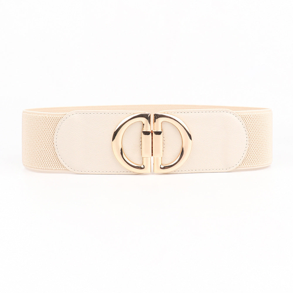 The Statement Cinch: Wide Elastic Waist Belt with Oversized 'O' Buckle Feminé Luxé