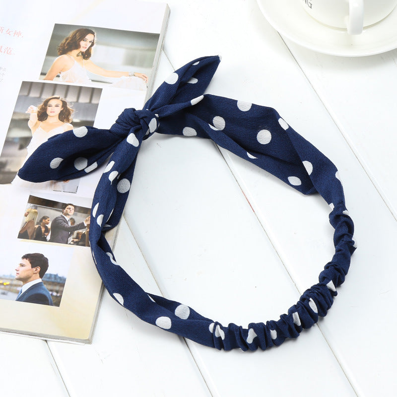 The Parisian Bow Headband: Chic Fabric Knot & Bunny Ear Tie - Designer Print Hair Accessory for Effortless French Style Feminé Luxé