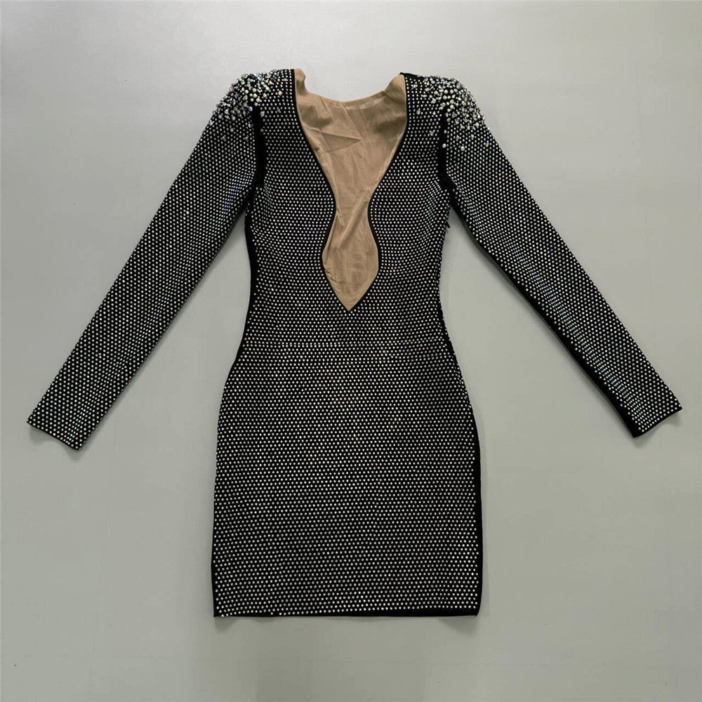 Dazzling Black Rhinestone Prom & Event Dress Feminé Luxé