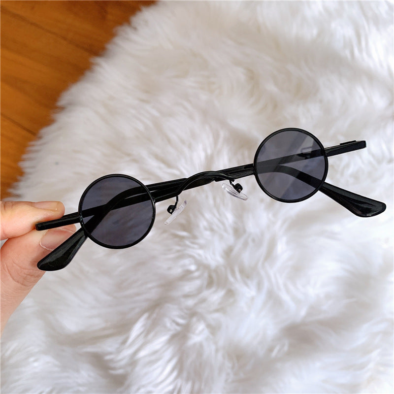 The "Bohemian Icon" Collection: Small Round Retro Metal Sunglasses - Unisex UV400 Essential Feminé Luxé