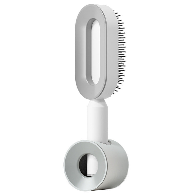 The Serenity Glide: One-Key Self-Cleaning Detangler & Scalp Massager Brush Feminé Luxé
