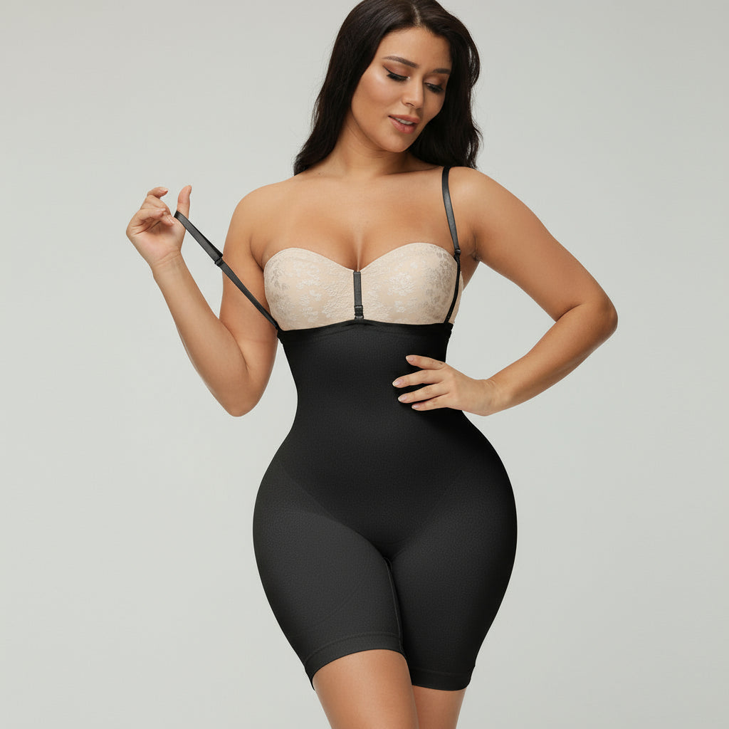 Seamless One-Piece Tummy Control Body Shaper with Thigh Smoothing Feminé Luxé