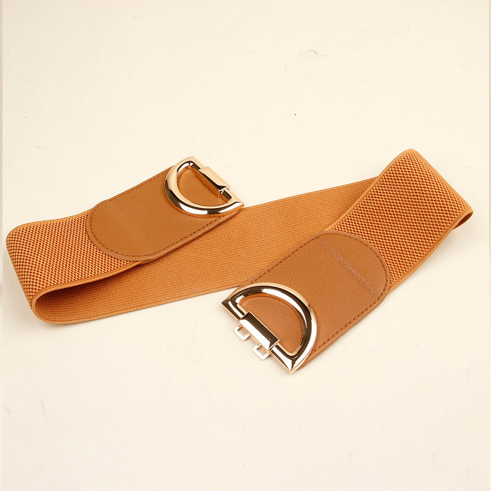 The Statement Cinch: Wide Elastic Waist Belt with Oversized 'O' Buckle Feminé Luxé