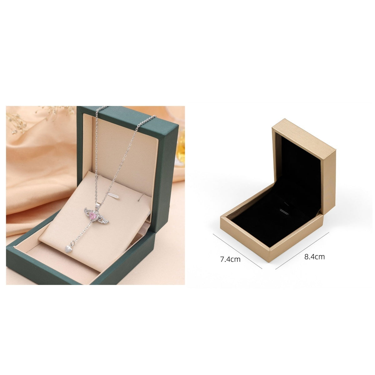 Celestial Wings Cupid Heart Tassel Necklace - Zircon Inlaid Titanium Steel Clavicle Chain Feminé Luxé