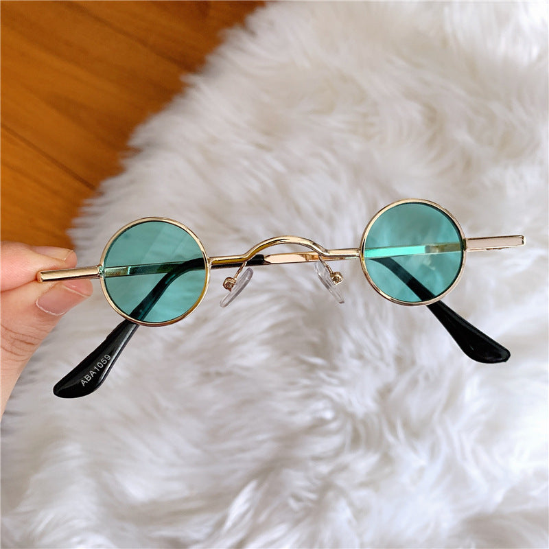 The "Bohemian Icon" Collection: Small Round Retro Metal Sunglasses - Unisex UV400 Essential Feminé Luxé