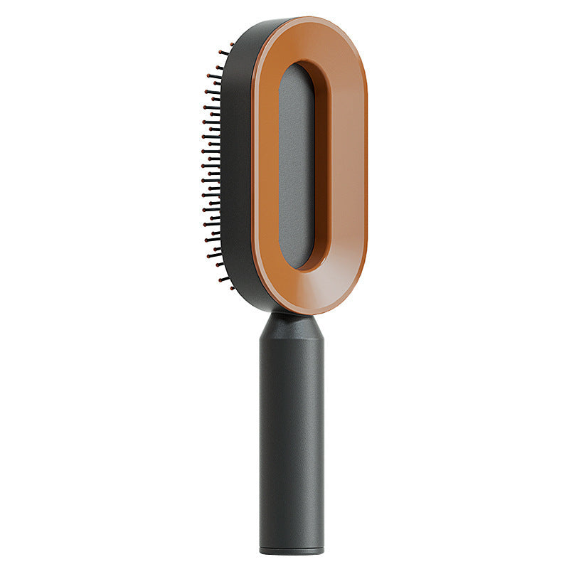 The Serenity Glide: One-Key Self-Cleaning Detangler & Scalp Massager Brush Feminé Luxé