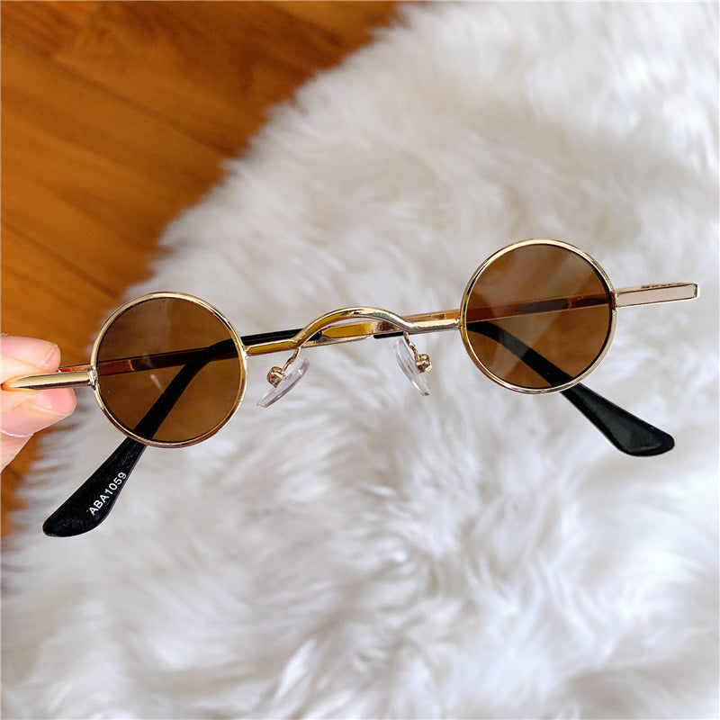 The "Bohemian Icon" Collection: Small Round Retro Metal Sunglasses - Unisex UV400 Essential Feminé Luxé
