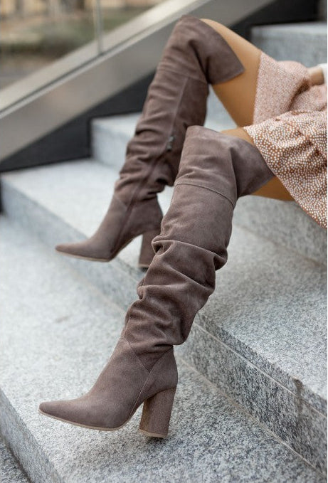 The 'Couture' Knitted Over-the-Knee High Heel Boot Feminé Luxé