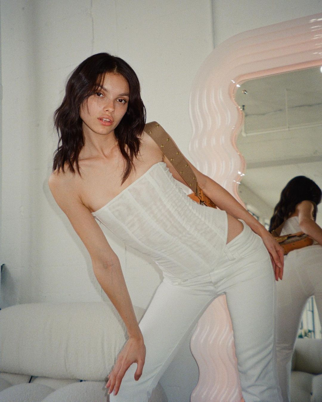 Ruched Mesh Tube Corset Crop Top - Strapless Tank Bustier for Streetwear Feminé Luxé