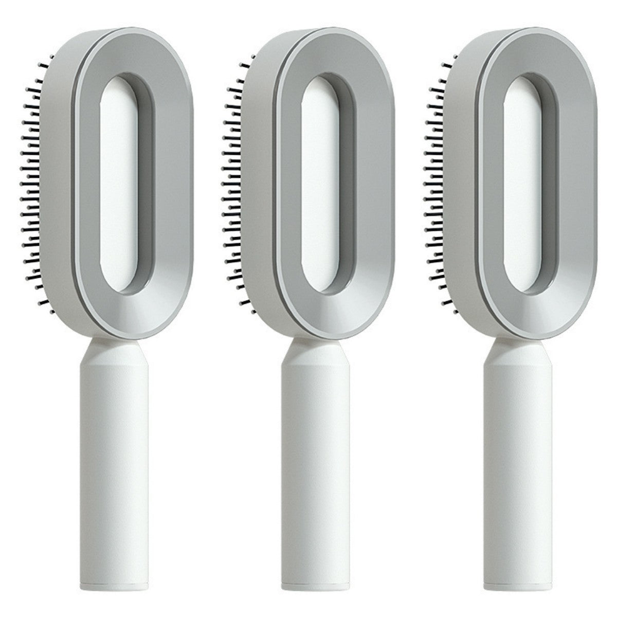 The Serenity Glide: One-Key Self-Cleaning Detangler & Scalp Massager Brush Feminé Luxé