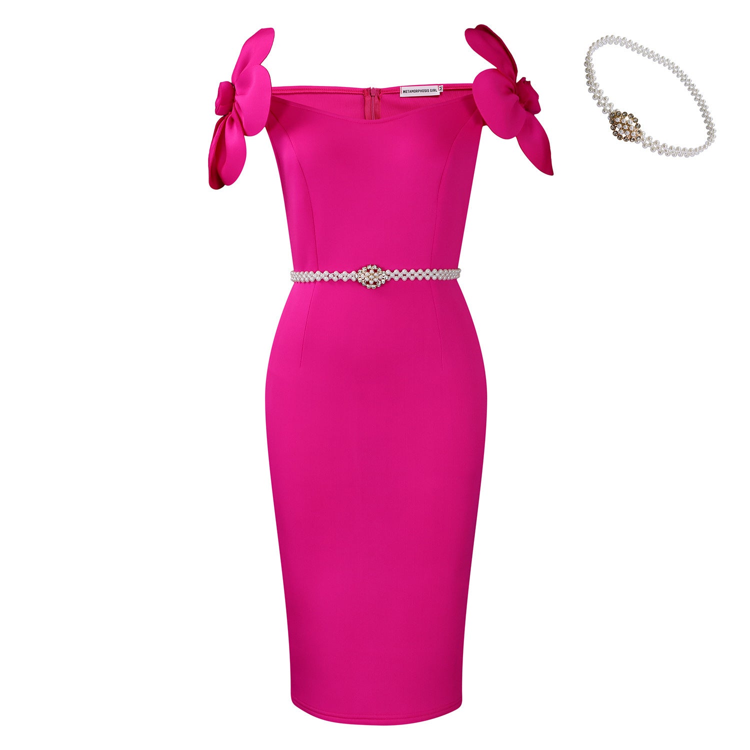 Elegant Floral Shoulder Bodycon Dress – Chic Cocktail & Party Style Feminé Luxé