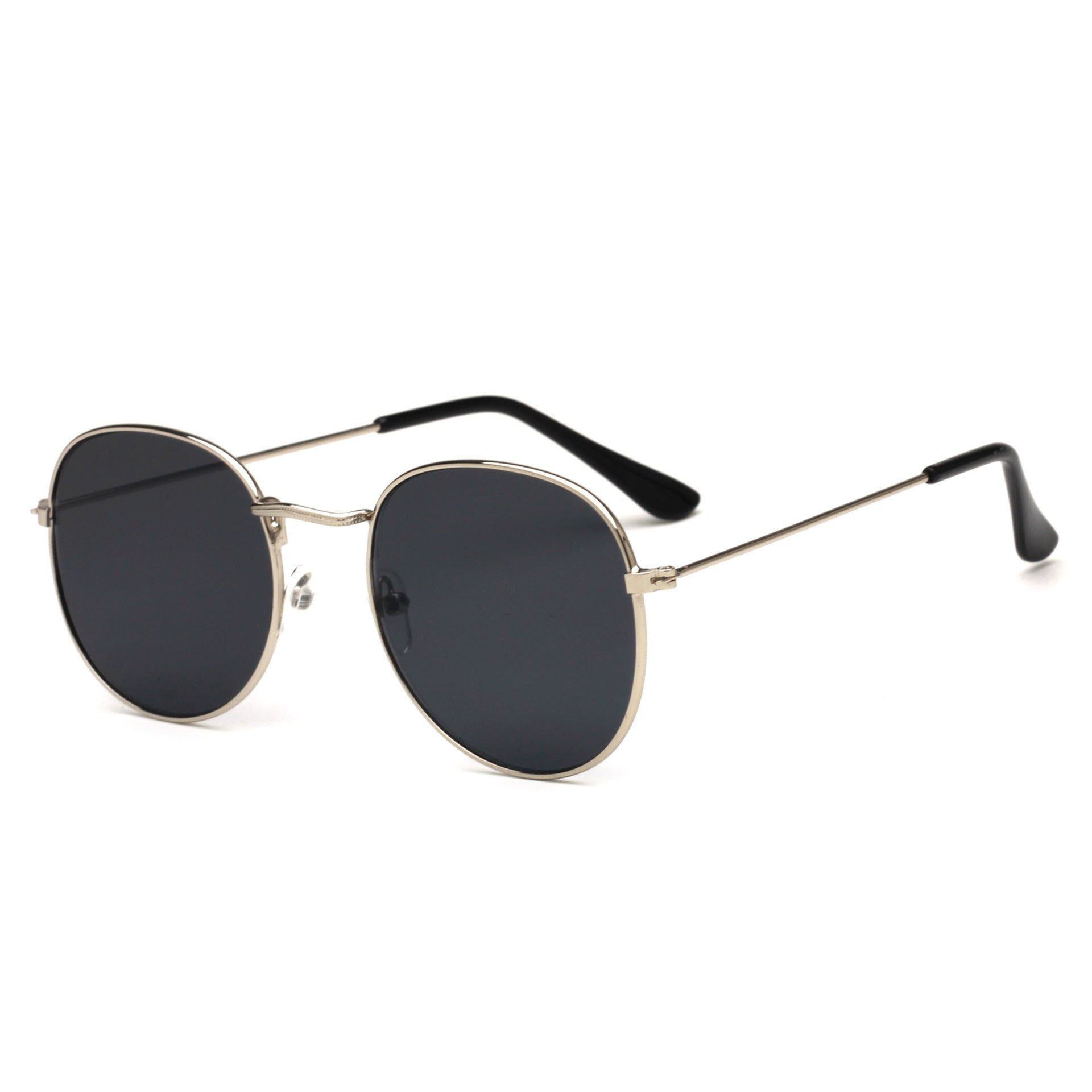 Chic Radiance: Retro-Inspired Mirrored Round Metallic Sunglasses (UV400 Protection) Feminé Luxé