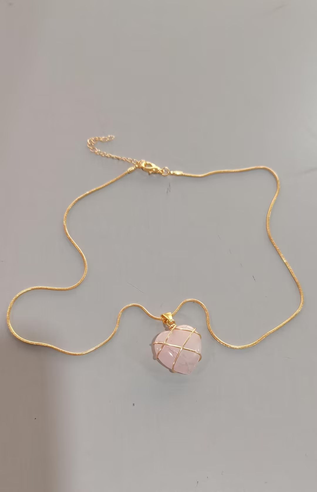 Princess Dream Moonstone Heart Necklace - Real Gold Plated Korean Love Charm Feminé Luxé