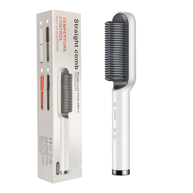 The Serene Contour: Intelligent 2-in-1 Tourmaline Ceramic Styling Brush & Curler Feminé Luxé