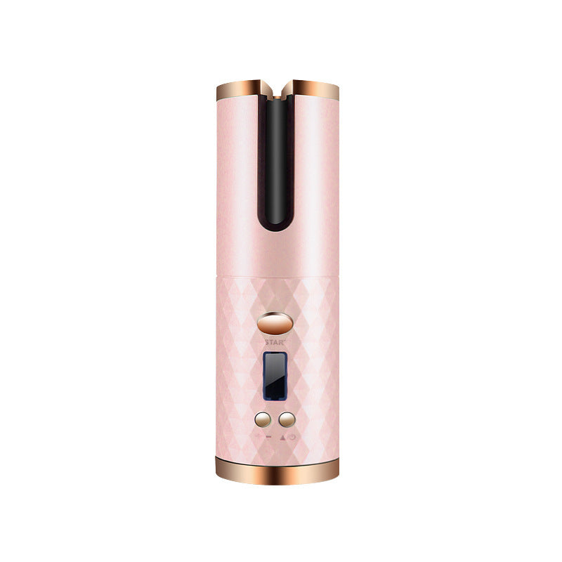 The Liberty Wave: Cordless Auto-Rotating Ceramic Curler with Digital LCD Display Feminé Luxé
