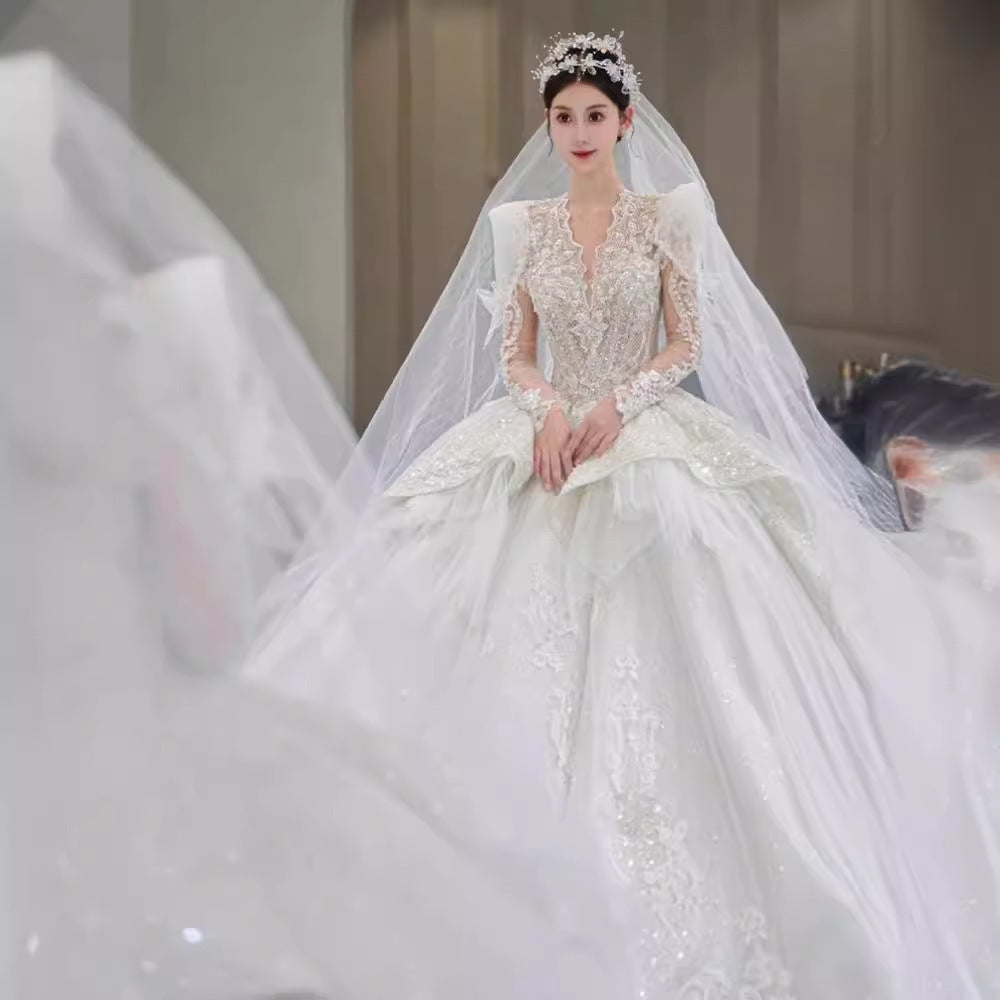 Ethereal Tulle & Lace A-Line Gown - Romantic Princess Cap Sleeve Wedding Dress Feminé Luxé