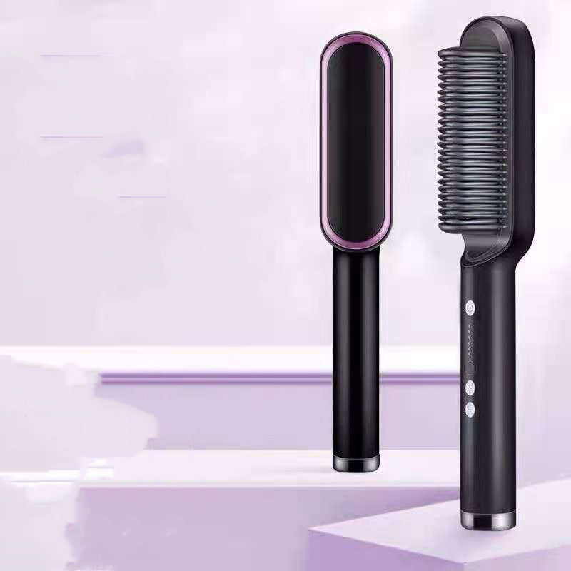 The Serene Contour: Intelligent 2-in-1 Tourmaline Ceramic Styling Brush & Curler Feminé Luxé
