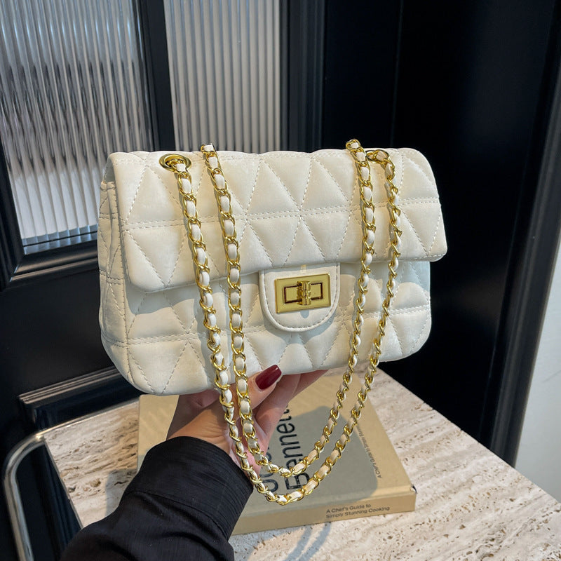 The Versailles Rhombus Chain Bag – Luxury Quilted Flap Shoulder & Crossbody Feminé Luxé