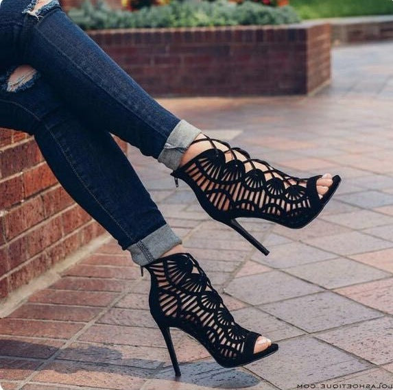 The Gladiator Stiletto: Sculptural Lace-Up Cage Heels Feminé Luxé