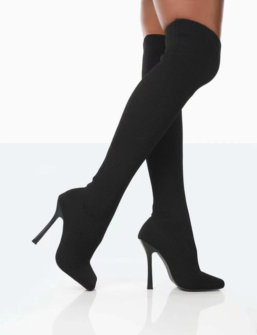 The 'Opulence' Ultra High Block Heel Boot Feminé Luxé