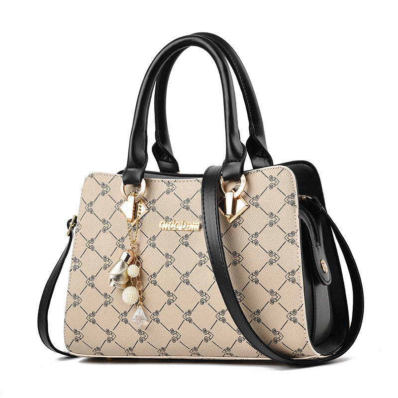 The Signature Geo-Print Luxury Convertible Tote – Designer Top-Handle Messenger Bag Feminé Luxé