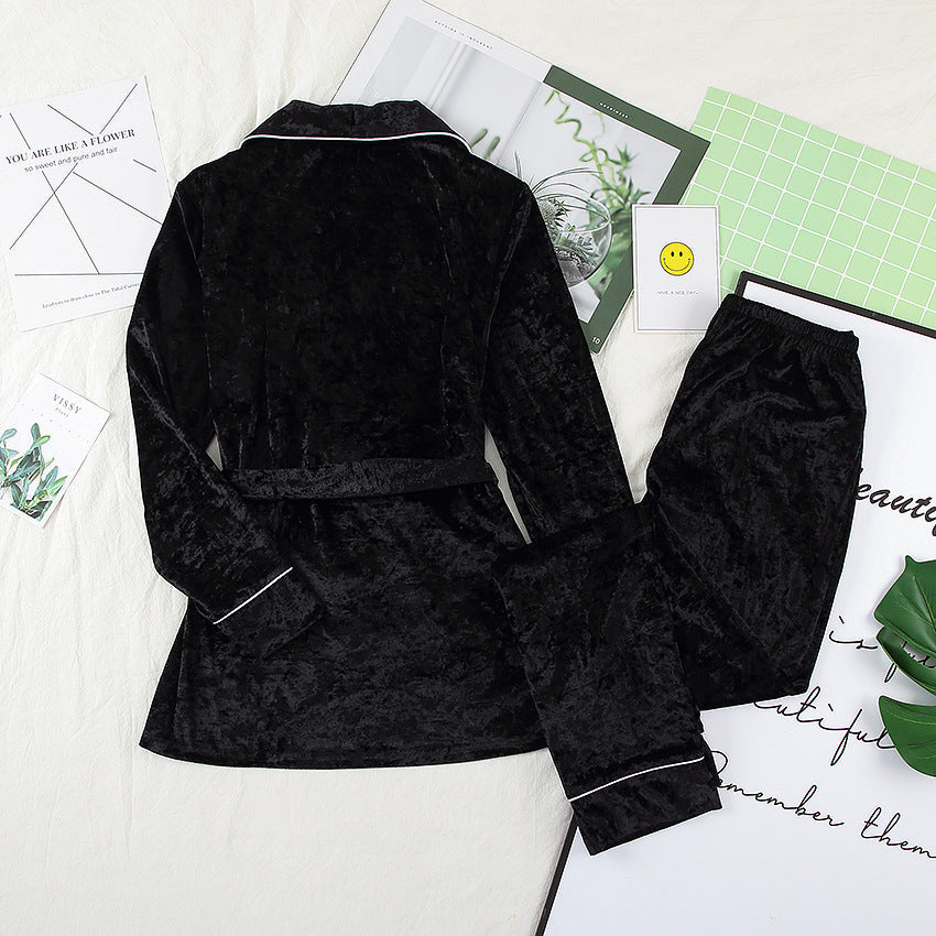 Velvet Midnight: The Luxe Cardigan Pajama Set Feminé Luxé