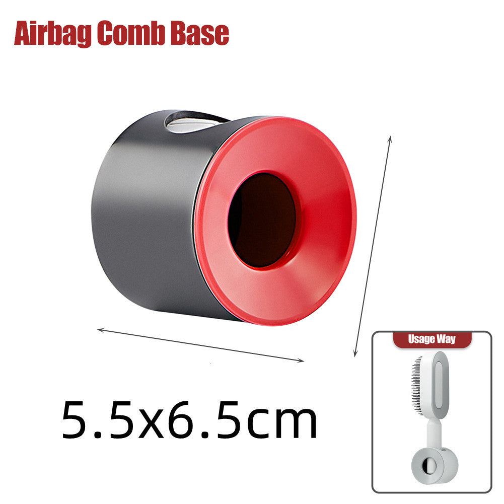 The Serenity Glide: One-Key Self-Cleaning Detangler & Scalp Massager Brush Feminé Luxé