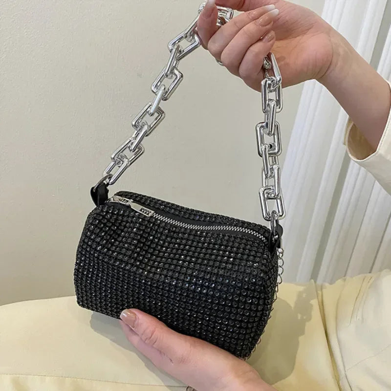 👑✨ Stellar Diva – Crystal Chain Luxe Mini Bag ✨👑