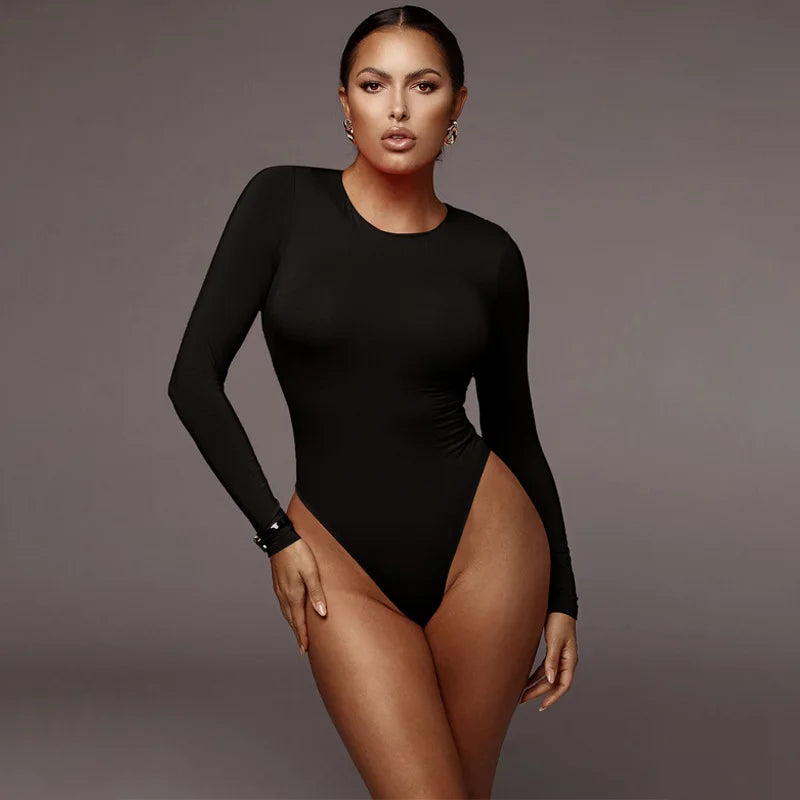 💘 Elegant Allure Long Sleeve Bodycon Bodysuit
