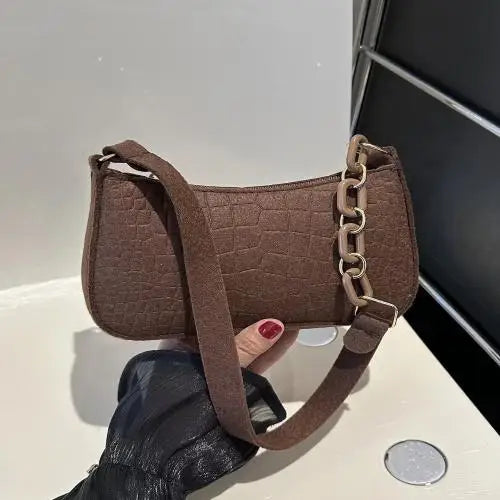 💎 Lune Douce – Soft Crescent Felt Shoulder Bag | Quiet Luxury & Effortless Chic 🌙