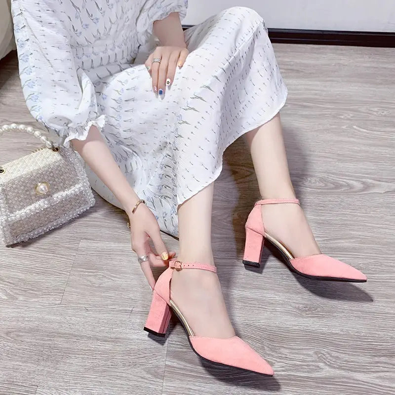 👠 Luna Classique – Pointed Elegant Heeled Sandals 💎💍