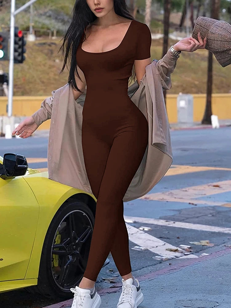 ⚡ PowerPlay™ – Bodycon Fit Street Jumpsuit