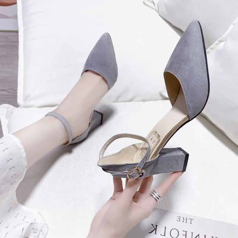 👠 Luna Classique – Pointed Elegant Heeled Sandals 💎💍