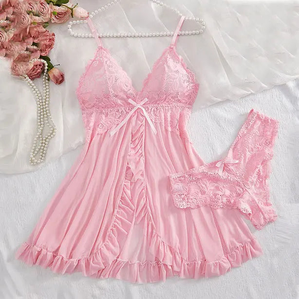 Feminé Luxé Exclusive – Lace Babydoll Elegance Set 💄