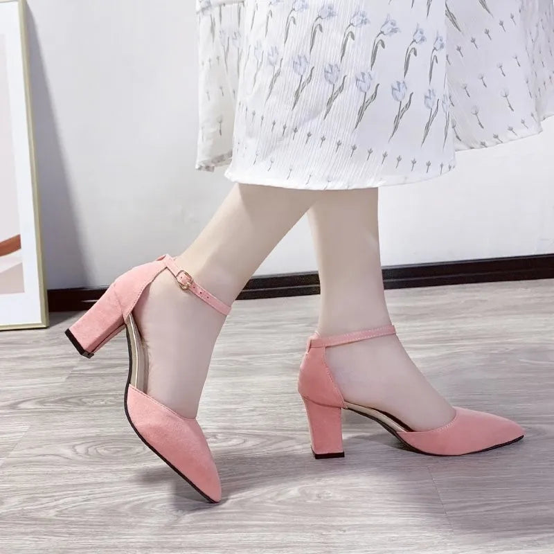 👠 Luna Classique – Pointed Elegant Heeled Sandals 💎💍