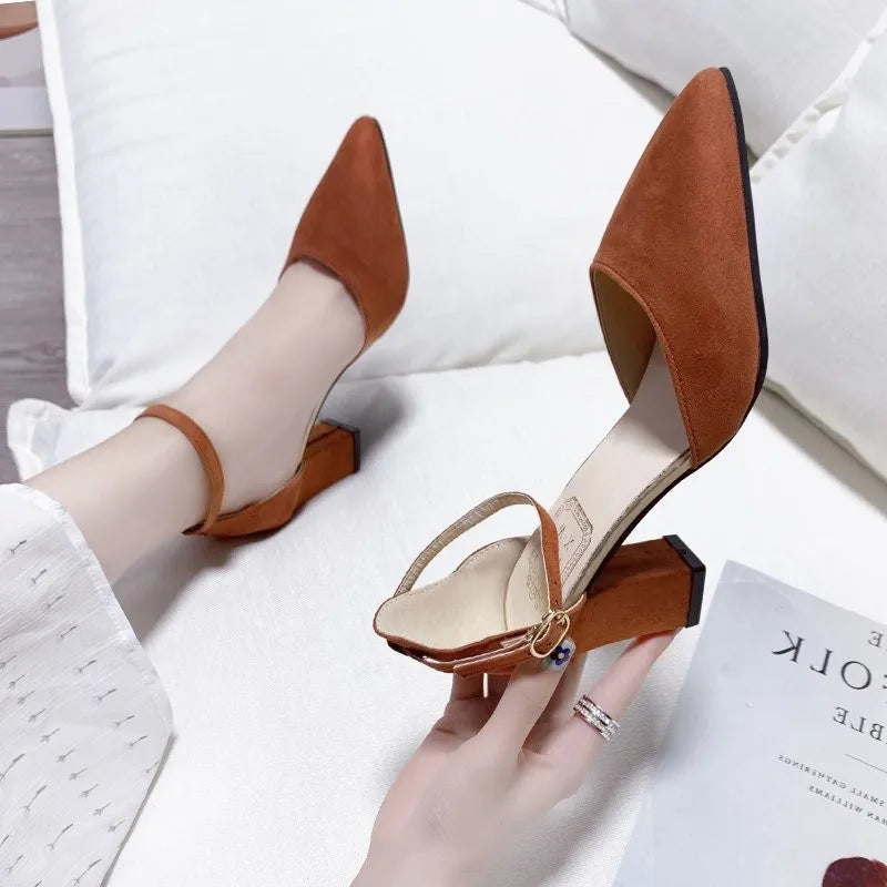 👠 Luna Classique – Pointed Elegant Heeled Sandals 💎💍