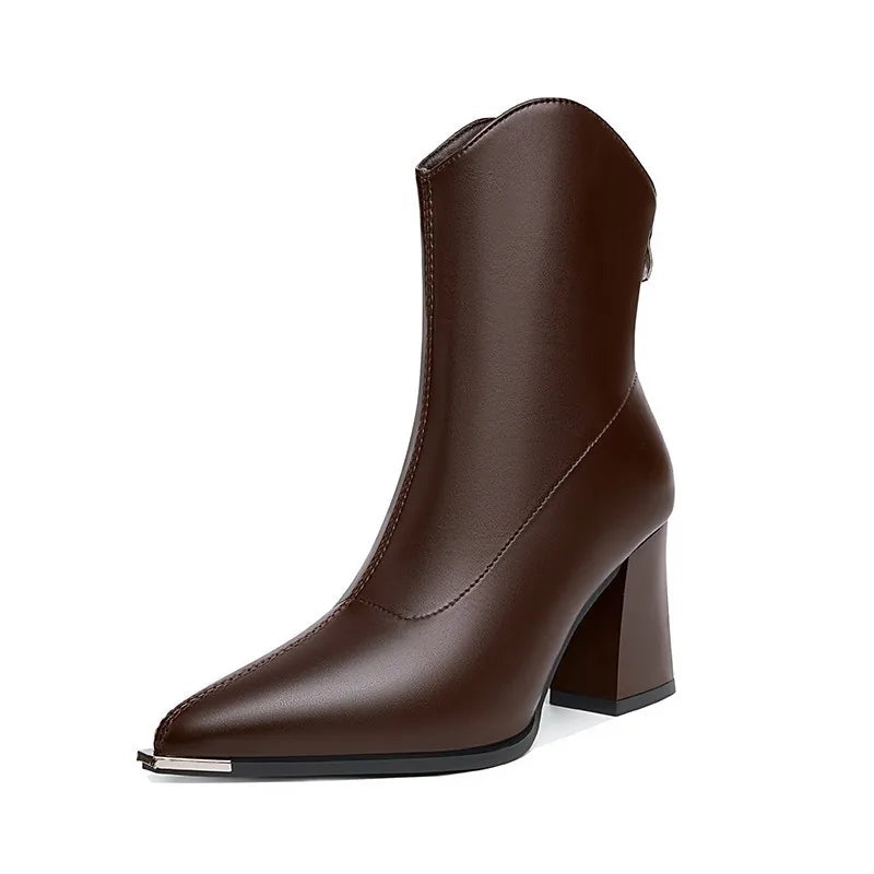 Élégance Pointed Ankle Boots 🤎👢