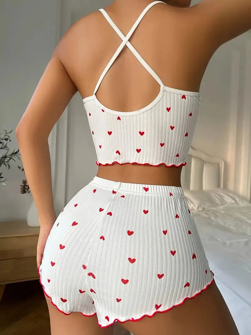 ❤️‍🔥 Feminé Luxé – Doux Cœur Pajama Set ✨
