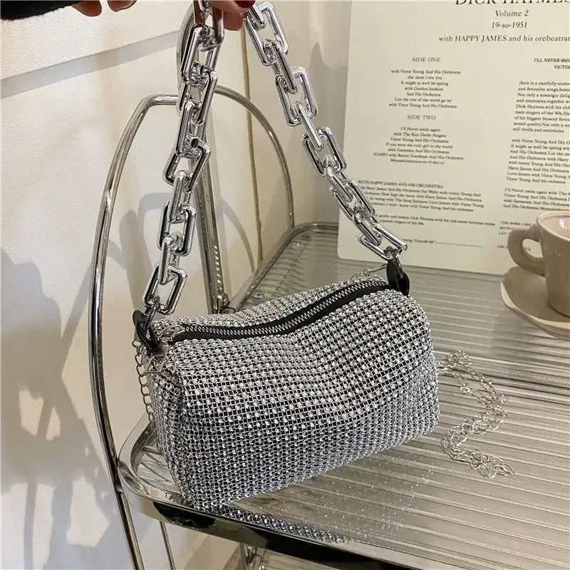 👑✨ Stellar Diva – Crystal Chain Luxe Mini Bag ✨👑