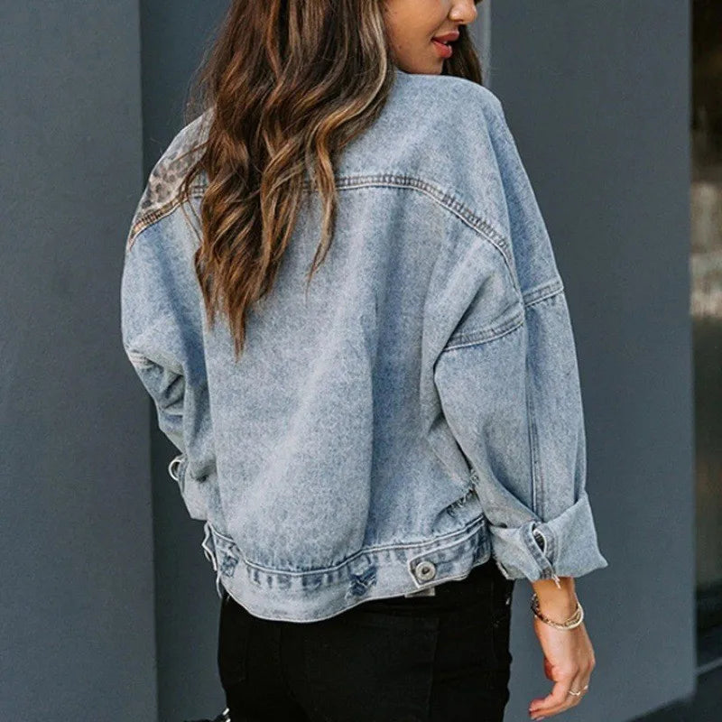 💎 Denim Allure – Oversized Feminine Jean Jacket 💍