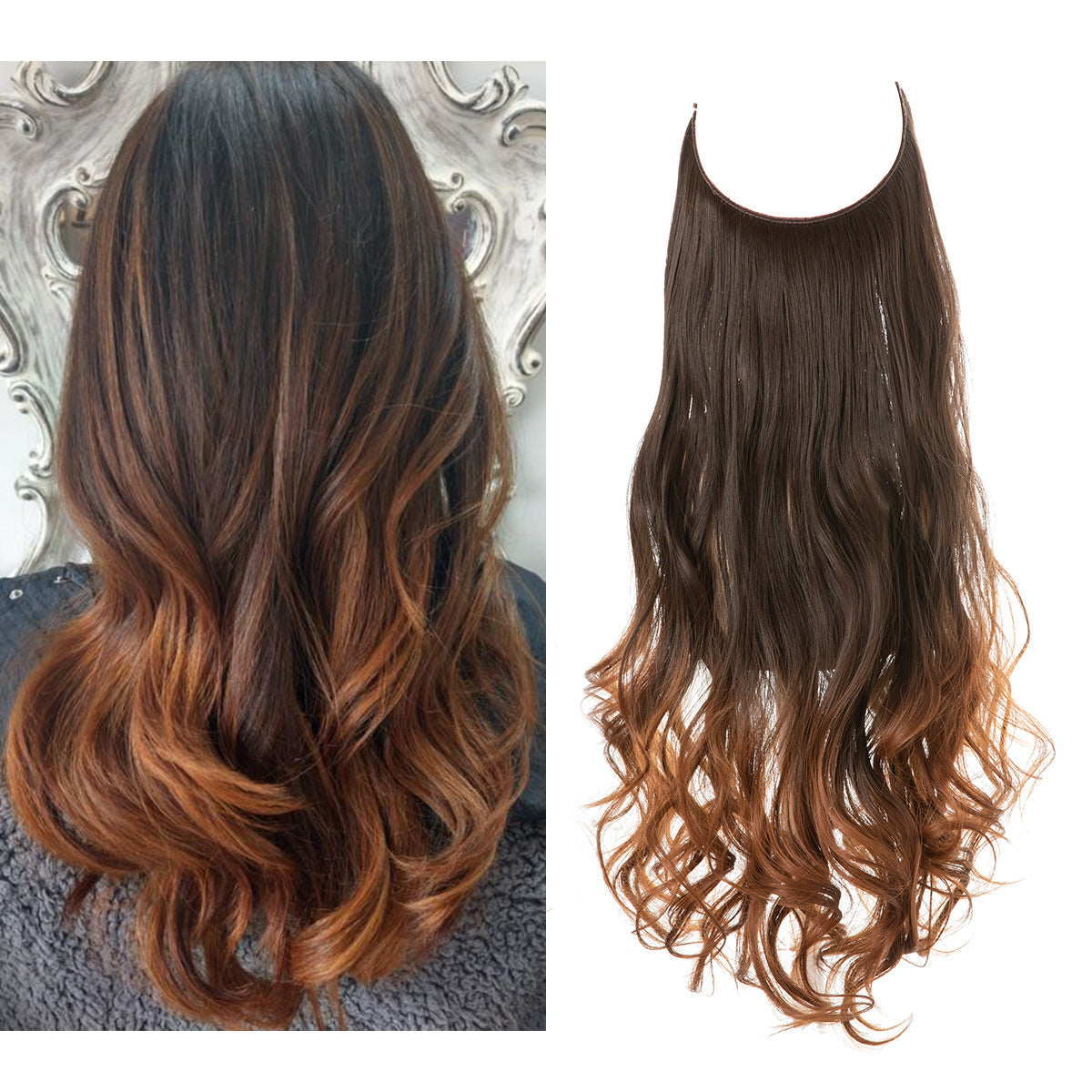 Invisible Wire Deluxe Ombre Wave Extension – Effortless Boho Chic Volume Feminé Luxé