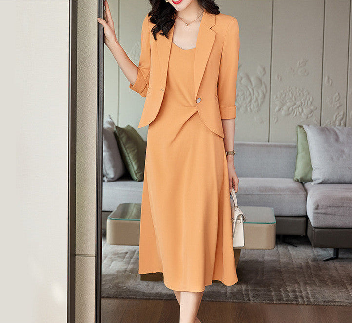 Elegant Blazer & Slim Midi Skirt Set | Feminé Chic Workwear Co-ord Feminé Luxé