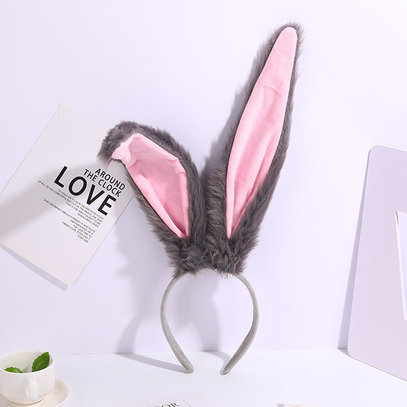 The Couture Bunny Ears: Luxe Plush & Detailed Rabbit Headband - Premium Accessory for Festival & Themed Events Feminé Luxé