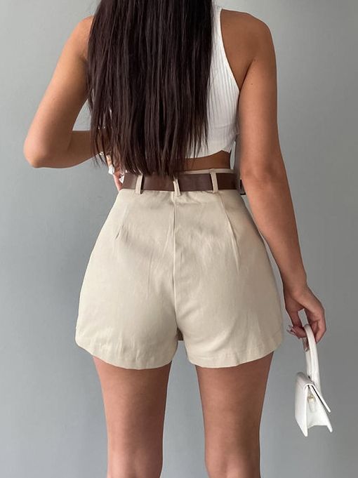 The Effortless Riviera Ruffle Mini Skort | Shirred High-Waist Vacation Luxe Feminé Luxé